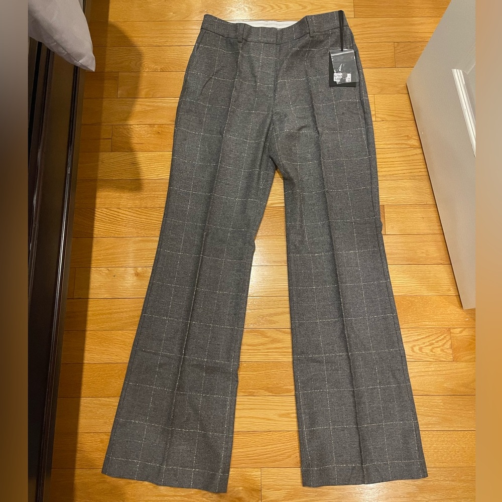 Les Copains grey checkered dress pants size 46